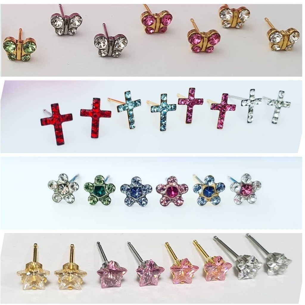 พร้อมส่ง นำเข้าจาก USA // ต่างหูสำหรับคนแพ้ต่างหู ชวารอฟกี้ CZ ลิขสิทธิ์แท้ นำเข้าจากอเมริกา