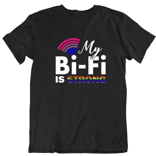 [S-5XL]เสื้อยืด Bi-Fi Is Strong (18) Pride LGBT สําหรับผู้ชาย