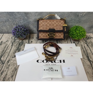 COACH Riley Top Handle 18 In Signature Canvas F73934