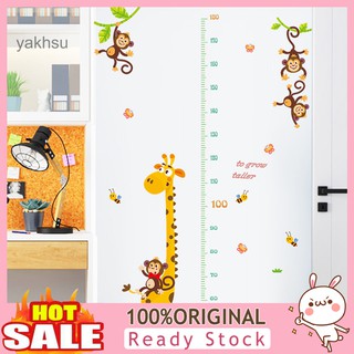 Yak_qt_giraffe Monkey สติกเกอร์วอลเปเปอร์ติดผนัง ตกแต่งห้องเด็ก DIY