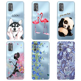 เคสโทรศัพท์มือถือ วัสดุ TPU เคสแบบนิ่ม ป้องกันรอย ลวดลายแฟชั่น สำหรับ Realme 7Pro