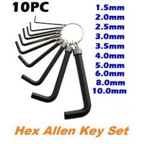 10 ชิ้น Mini Micro เมตริก Hex Key แหวนชุดเมตริก/หกเหลี่ยม Allen Key Hex Key ชุดประแจ/Allen Key/Hex K