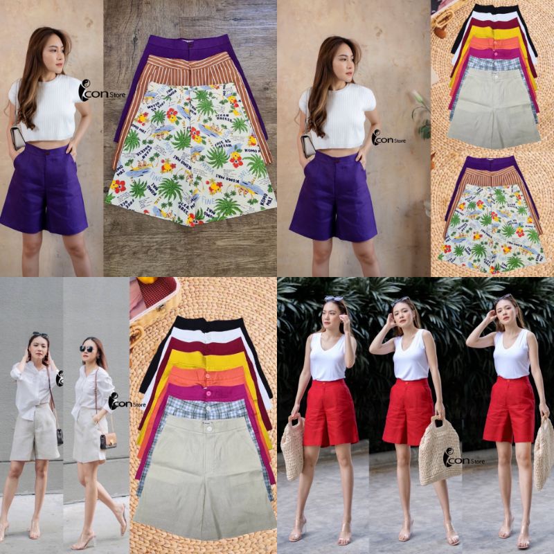 IC#มีS-3XL#กางเกงลินินแท้ขา3ส่วน#กางเกงลินิน