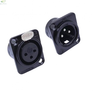 ECHO- ~3Pin XLR Socket Male Female Panel Mount Chassis Socket Mic Jack  Audio Connector【Echo-baby】