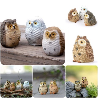 🌳🦉(พร้อมส่งในไทย)🦉🌳ตุ๊กตาเรซิ่นตัวจิ๋ว แต่งสวน แต่งบ้าน ตุ๊กตาเรซิ่นนกฮูก