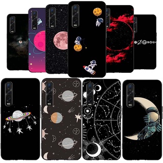 เคสโทรศัพท์ซิลิโคน TPU แบบนิ่ม ลาย SL82 Moonlight Stars Universe สีดํา สําหรับ OPPO A54 A76 A74 A94 4G A97 5G F19 Reno5 Lite