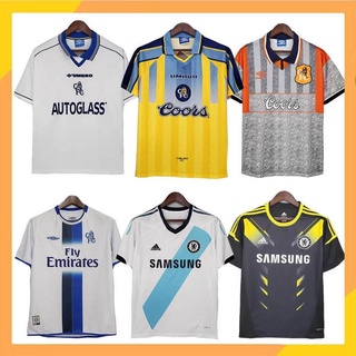 เสื้อกีฬาแขนสั้น ลายทีมชาติฟุตบอล Chelsea 97 99 11 12 ชุดเยือน สไตล์เรโทร