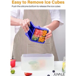 Juvale ice block square บล็อคซิลิโคนทำน้ำแข็งก้อนสี่เหลี่ยมจัมโบ้  *** 1 เซทได้ 4 ชิ้น