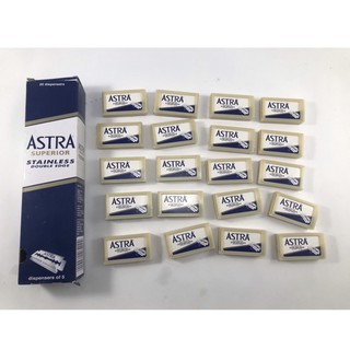 #ใบมีด มีดโกน 2คม #โกนหนวด #แอสต้า #กันผม #ASTRA 1แถว100ใบ บาร์เบอร์ใช้