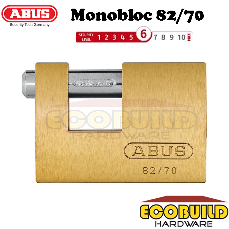 ABUS กุญแจทองเหลือง Monobloc 82/70