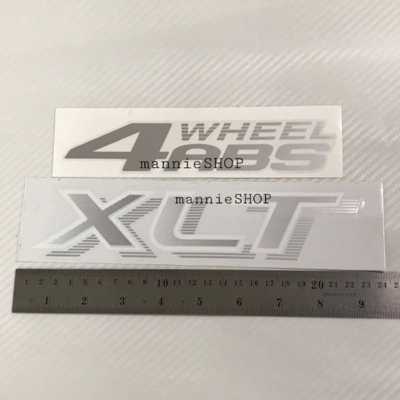 สติ๊กเกอร์ดั้งเดิมติดท้ายรถ 4 WHEEL ABS XLT ติดท้าย Ford ranger ปี 2005 - 2006 ติดรถ แต่งรถ ฟอร์ด เรนเจอร์ sticker