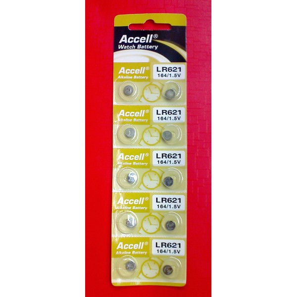 ถ่านกระดุม Accell LR621 แพค 10 ก้อน