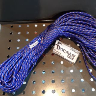 Frogmangear 
Paracord 550 lb NAVY Blue- Red White dot 
ยาว 30 m 
ไส้ใน 7เส้น
เชือกพาราคอด 550lb