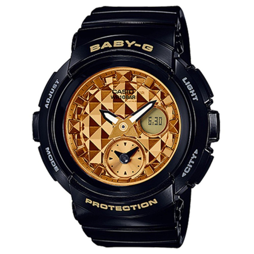 Casio Baby-G นาฬิกาข้อมือผู้หญิง สายเรซิ่น รุ่น BGA-195M,BGA-195M-1A - สีดำ