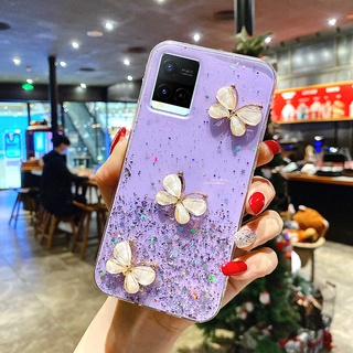 2021 เคสโทรศัพท์มือถือซิลิโคนลายผีเสื้อสําหรับ Vivo Y33S Vivo Y33S