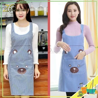 ผ้ากันเปื้อน ผ้ากันเปื้อนทำอาหาร เนื้อผ้าpolyester น้ำหนักเบา ใส่สบาย ซักง่าย แห้งไว พับเก็บง่าย