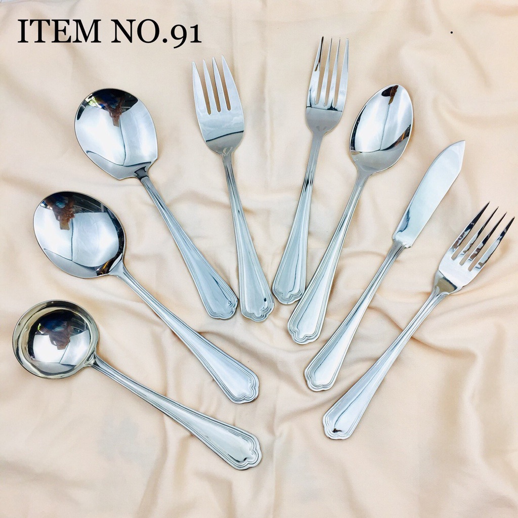 TwinFish ชุดช้อนส้อมสแตนเลส เกรด304 รับประกันปลอดสนิม ใช้ได้นาน คุ้มราคา รหัส91