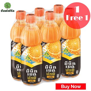 Minute Maid PUPLY ORANGE 800 ml x6 bottle พิเศษ ซื้อ 1 เเถม 1 Special Buy 1 free 1