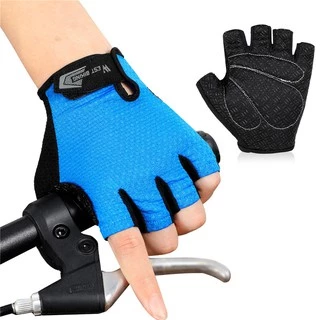 WEST BIKING ถุงมือครึ่งนิ้วระบายอากาศสําหรับปั่นจักรยาน