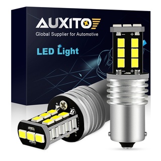 Auxito หลอดไฟถอยหลัง P21W 1156 BA15S LED Canbus 2835 SMD สําหรับรถยนต์ 2 ชิ้น