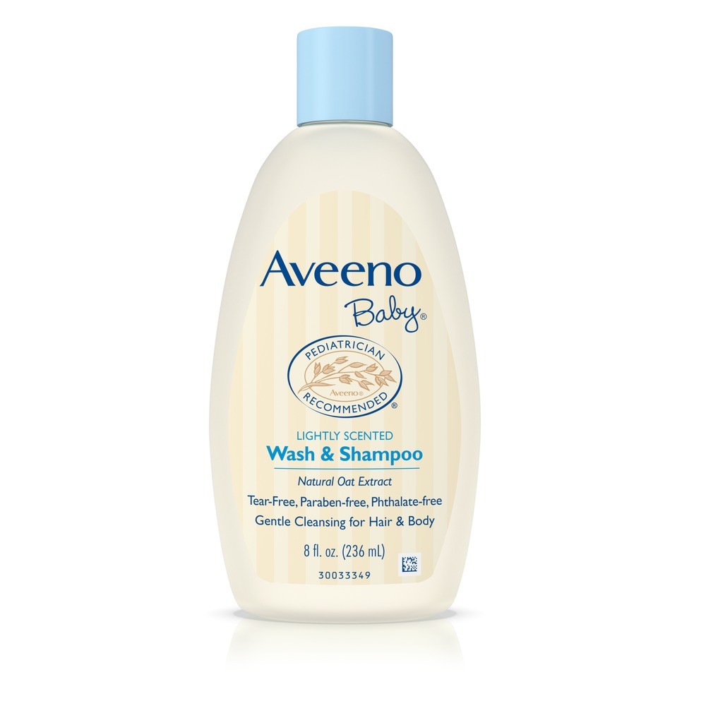 Aveeno Baby Wash &amp; Shampoo ขนาด 236ml. สบู่ และ แชมพูสระผม สูตรอ่อนโยน สำหรับเด็ก