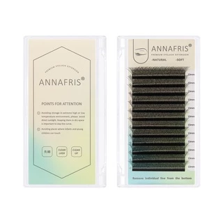 Annafris ขนตาปลอม 5D W แฮนด์เมด 12 เส้น ต่อถาด