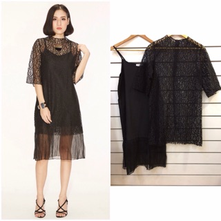 • Little Pleat Lace Dress