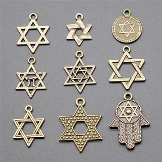 จี้รูปดาวเดวิด สําหรับทําเครื่องประดับ Diy