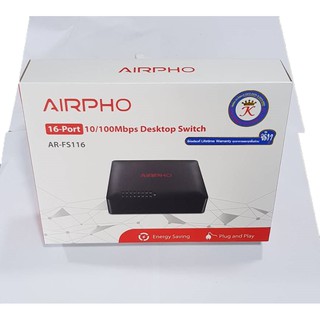 SWITCH HUB LAN 16 PORT 10/100Mbps Airpho AR-FS116