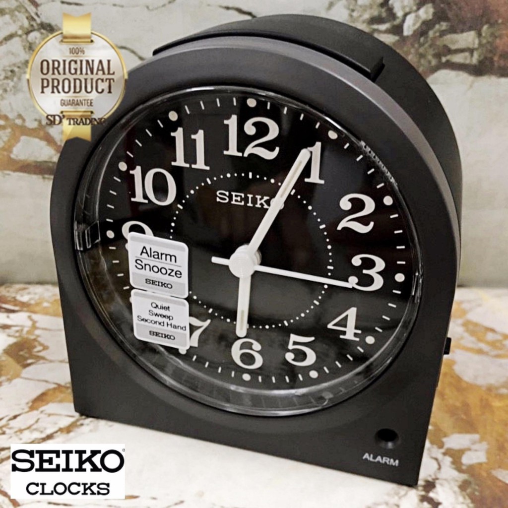 SEIKO นาฬิกาปลุก Alarm Clock (Snooze) QHE179K - สีดำ