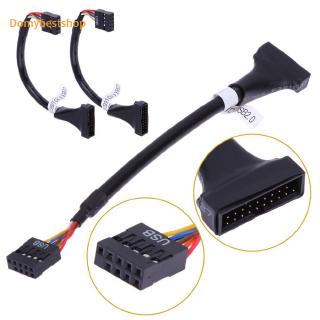 USB 3.0 20 Pin Male to USB 2.0 9 Pin Motherboard Female  Cable