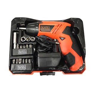 ชุดสว่านไขควง BLACK&amp;DECKER KC4815KA15-B1 4.8โวลต์ สว่านและดอกสว่าน DRIVER DRILL BLACK&amp;DECKER KC4815KA15-B1 4.8V