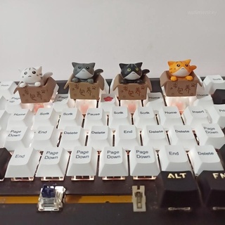 Wu ฝาครอบคีย์บอร์ด Abs ลายการ์ตูนแมว R4 สําหรับ Cherry Mx 1 ชิ้น