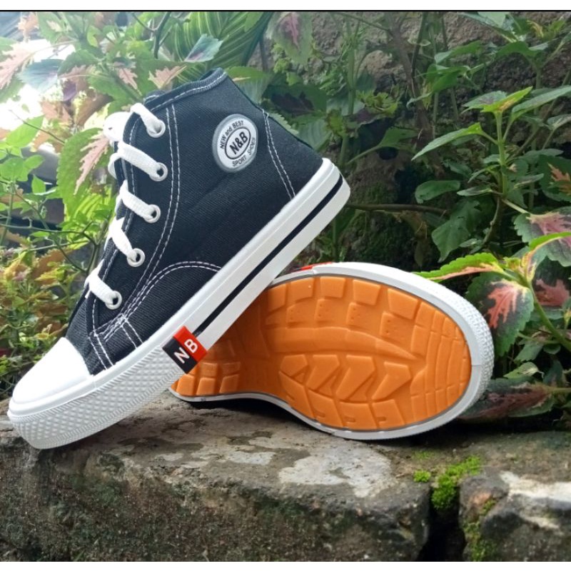Putih HITAM Nb bott Sneaker Shoes Black White White Yellow Soll