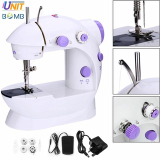 จักเย็บผ้ามินิ ขนาดพกพา จักรเย็บผ้าไฟฟ้า Mini Sewing Machine Built-in ที่ตัดด้าย ไม่ต้องใช้กรรไกร