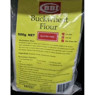 BUCKWHEAT flour Gluten free แป้งบัควีค 500 กรัม