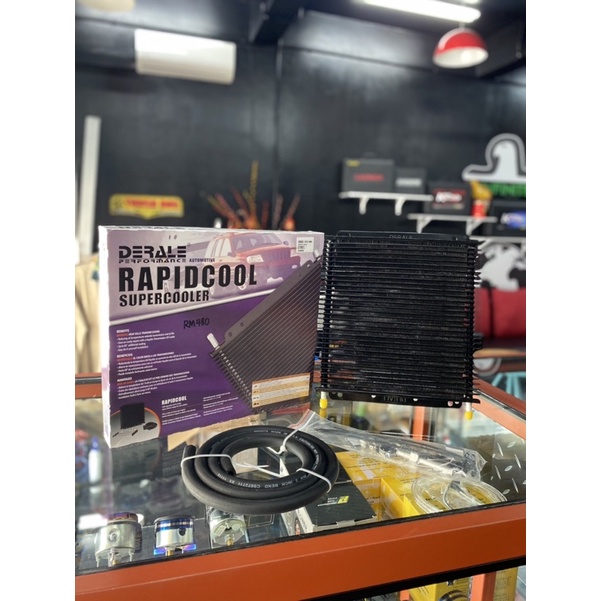 [RS] DERALE RapidCool SuperCooler DTC-689 31 แถว ATF Transmission Oil Cooler Universal Fitment Alumi