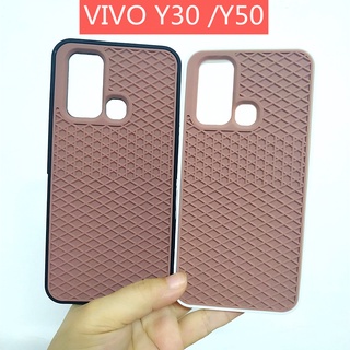 เคสโทรศัพท์มือถือยาง แบบนิ่ม ลายวาฟเฟิล สําหรับ Vivo Y12S Y30 Y50 Y20 Y20S Y20i