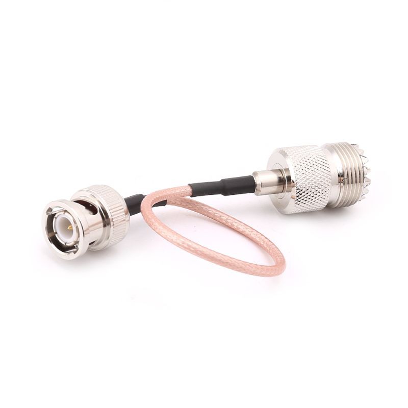 UHF SO239 สายเคเบิล Pigtail  Female to BNC Male RG 316 ความยาว 15 ซม.