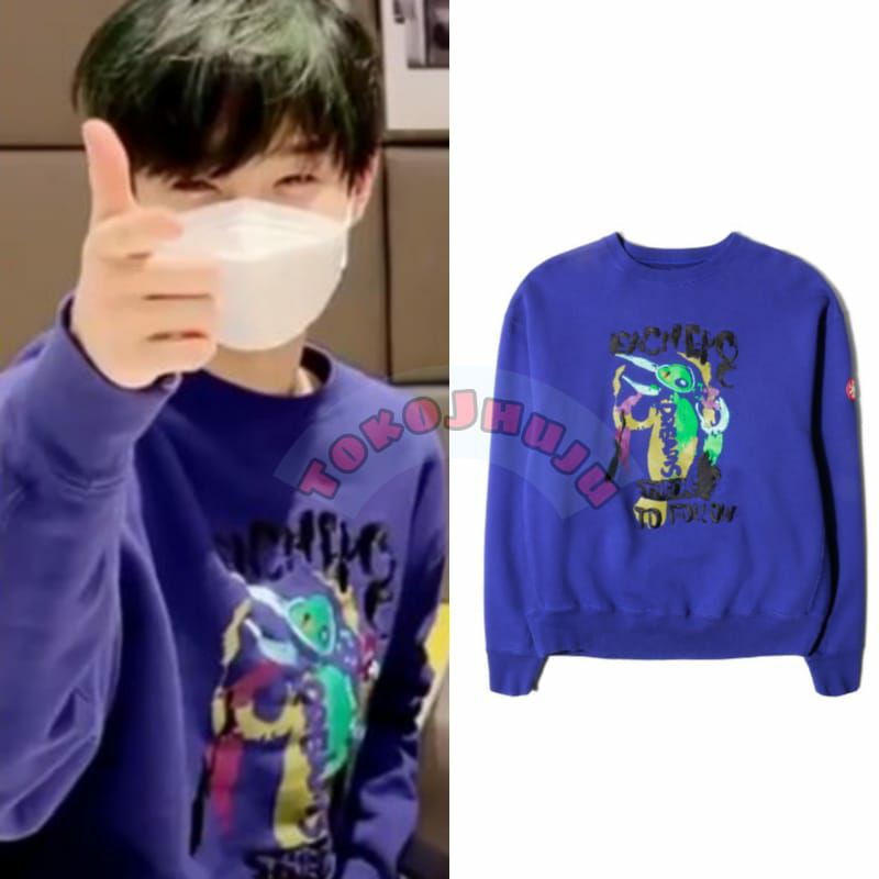 Basic Sweater Treasure Jihoon COBRA INDIGO พิมพ์ DTF