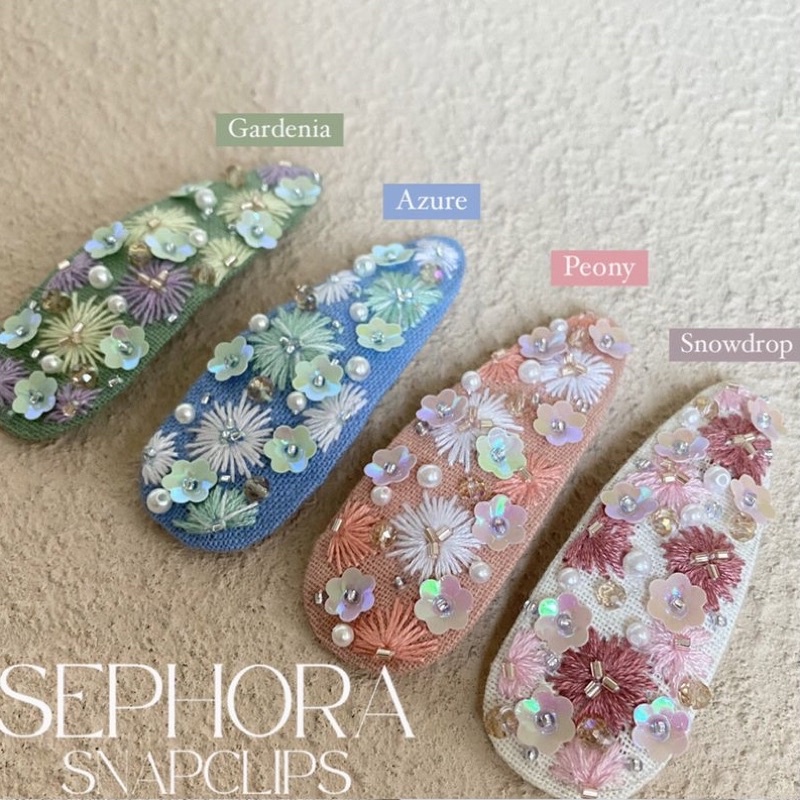 RIBBONJOUR - Sephora Snapclips / คลิปปัก / คลิปสวย / กิ๊บตอกปัก / กิ๊บดอกไม้