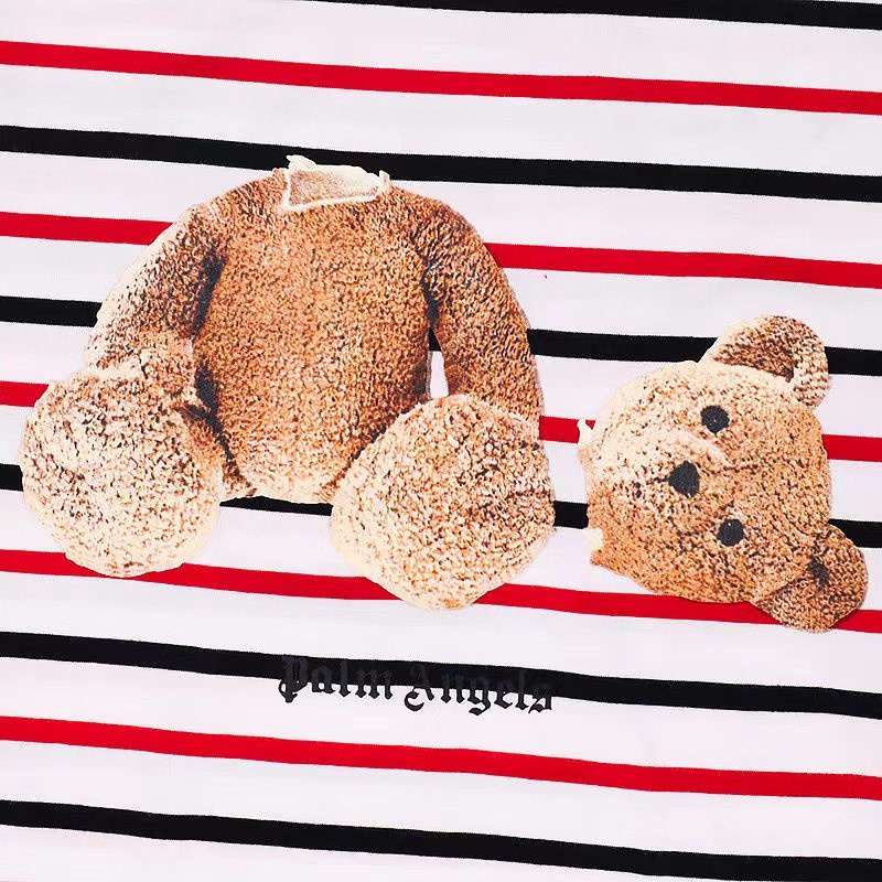 ที่มีคุณภาพสูงผู้ชายและผู้หญิงผ้าฝ้ายเสื้อยืดกิโยตินหมีพิมพ์ลายเสื้อยืดแขนสั้นท็อปส์แฟชั่นประเดิม ยู นิสซ์