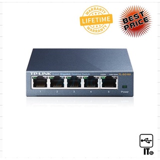 Gigabit Switching Hub 5 Port TP-LINK TL-SG105 (5")ประกันLT อุปกรณ์ขยายสัญญาณ ขยายสัญญาณ ethernet อีเทอร์เน็ต เครื่องขยาย