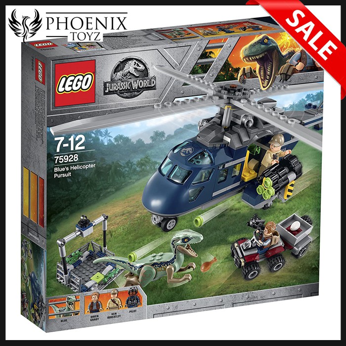 LEGO 75928 Blue Helicopter Pursuit Jurassic World (ใหม่ ปิดผนึก)