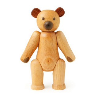 Wooden Teddy Bear ตุ๊กตาหมี เท็ดดี้แบร์ ทำจากไม้ทั้งตัว ขยับแขน-ขาได้ ของใหม่ ให้เด็กเล่นก็ได้ หรือตั้งโชว์ก็สวยงาม