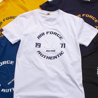 AT133(s52) เสื้อแขนสั้น ปั้มนู้น ลาย AIR FORC [มี 5 สี] ผ้าคอตตอน 100 %