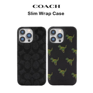 Coach Slim Wrap Case เคสหนังกันกระแทกเกรดพรีเมี่ยม เคสสำหรับ iPhone14/14Plus/14Pro/14Promax(ของแท้100%)