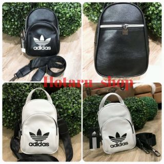 Don’t Miss! ADIDAS 2WAY MINI BACKPACK กระเป๋าเป้หรือสะพายหนังเรียบสไตล์ Sport