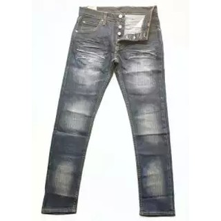 jeans กางเกงยีนส์ขายาวผู้ชาย เดฟ ผ้ายืด กระเป๋าหลังลายปัก Size. 28-34 รุ่น 192, 193 **มี 2สี**