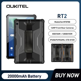 Oukitel RT2 Rugged Tablet 10.1"FHD+ 20000mAh 8GB+128GB Android 12 Tablets 16MP Camera 33W Charge Pad